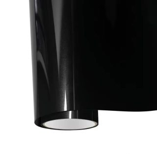 Černá lesklá metalická Premium PET 152cm x 20cm